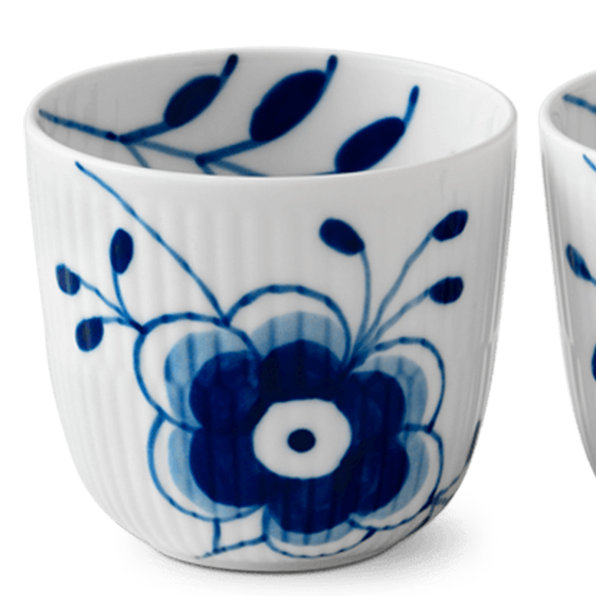 Zoom billed af Blå Mega Riflet Fyrsfadsstage 6 cm, 2 stk